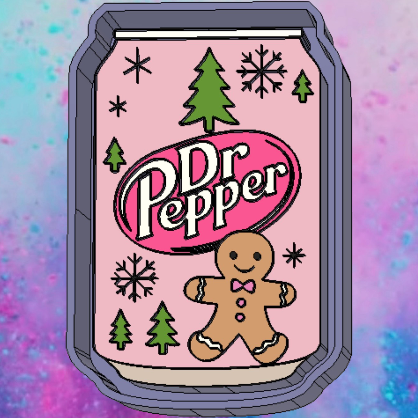Christmas Dr. Pepper freshie mold