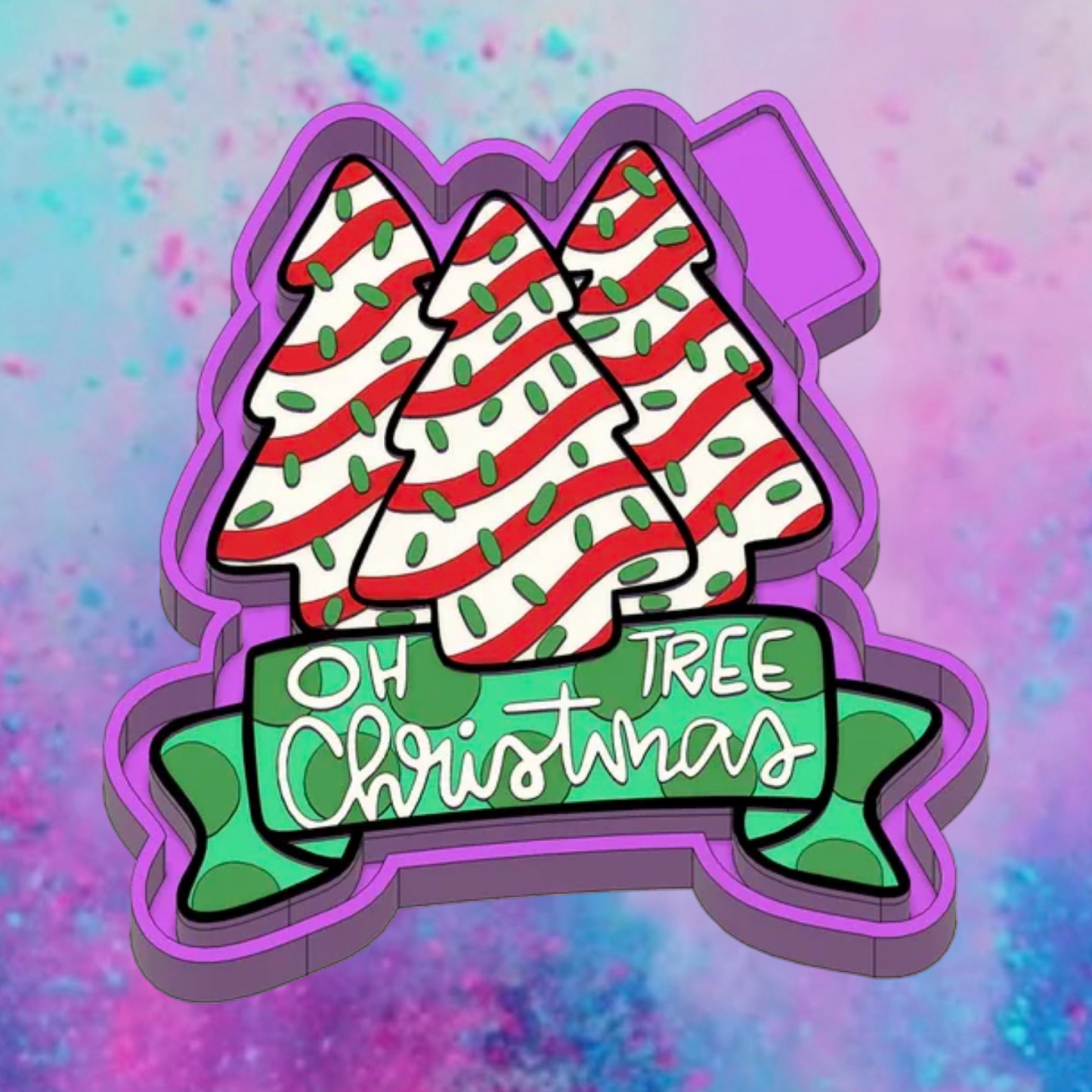 Christmas tree cakes freshie mold