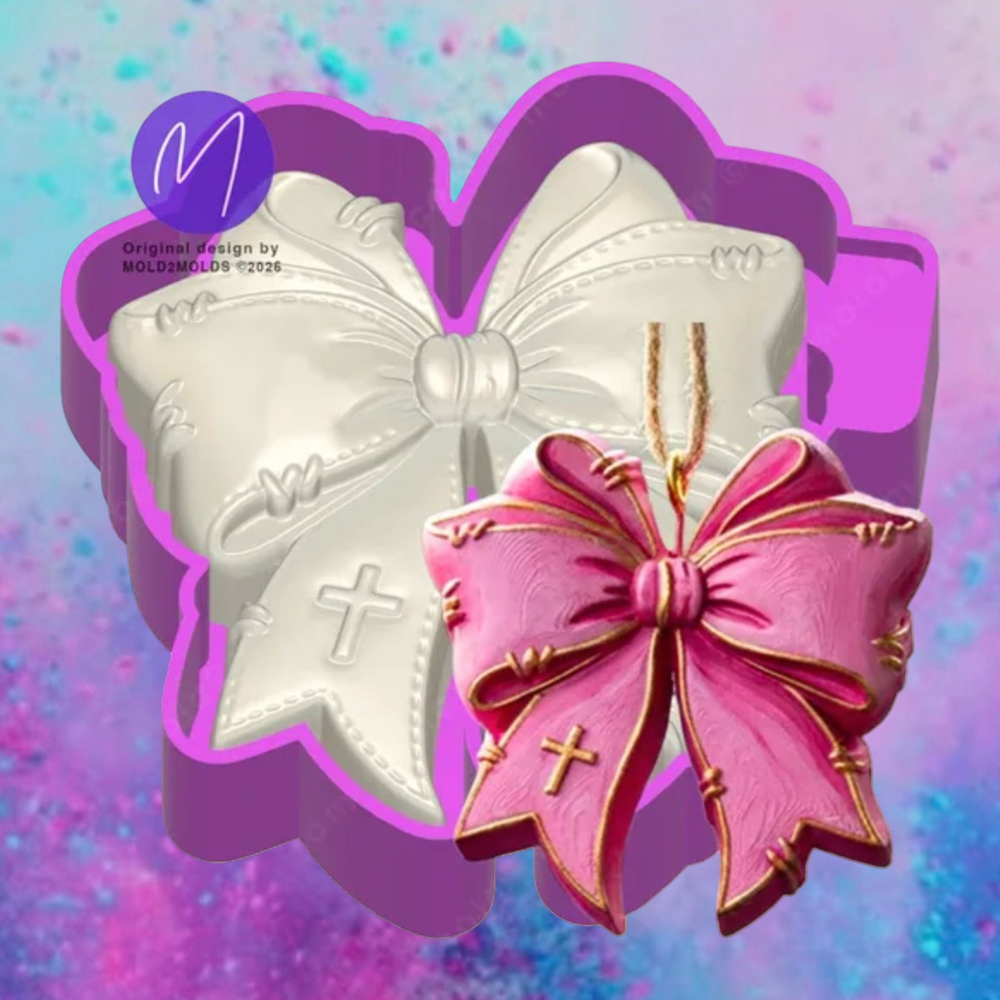 3D coquette bow freshie molds.