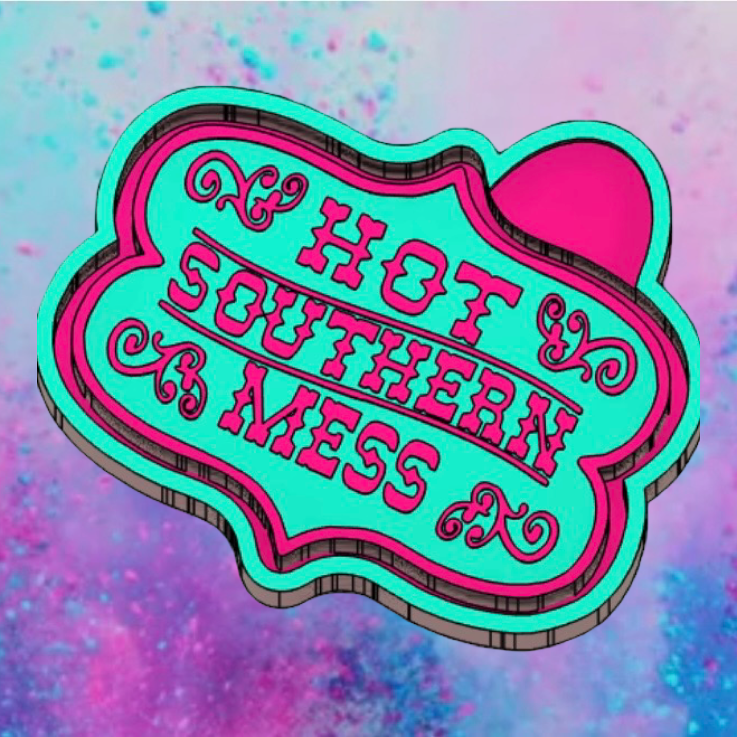 Hot Southern Mess car freshie mold.