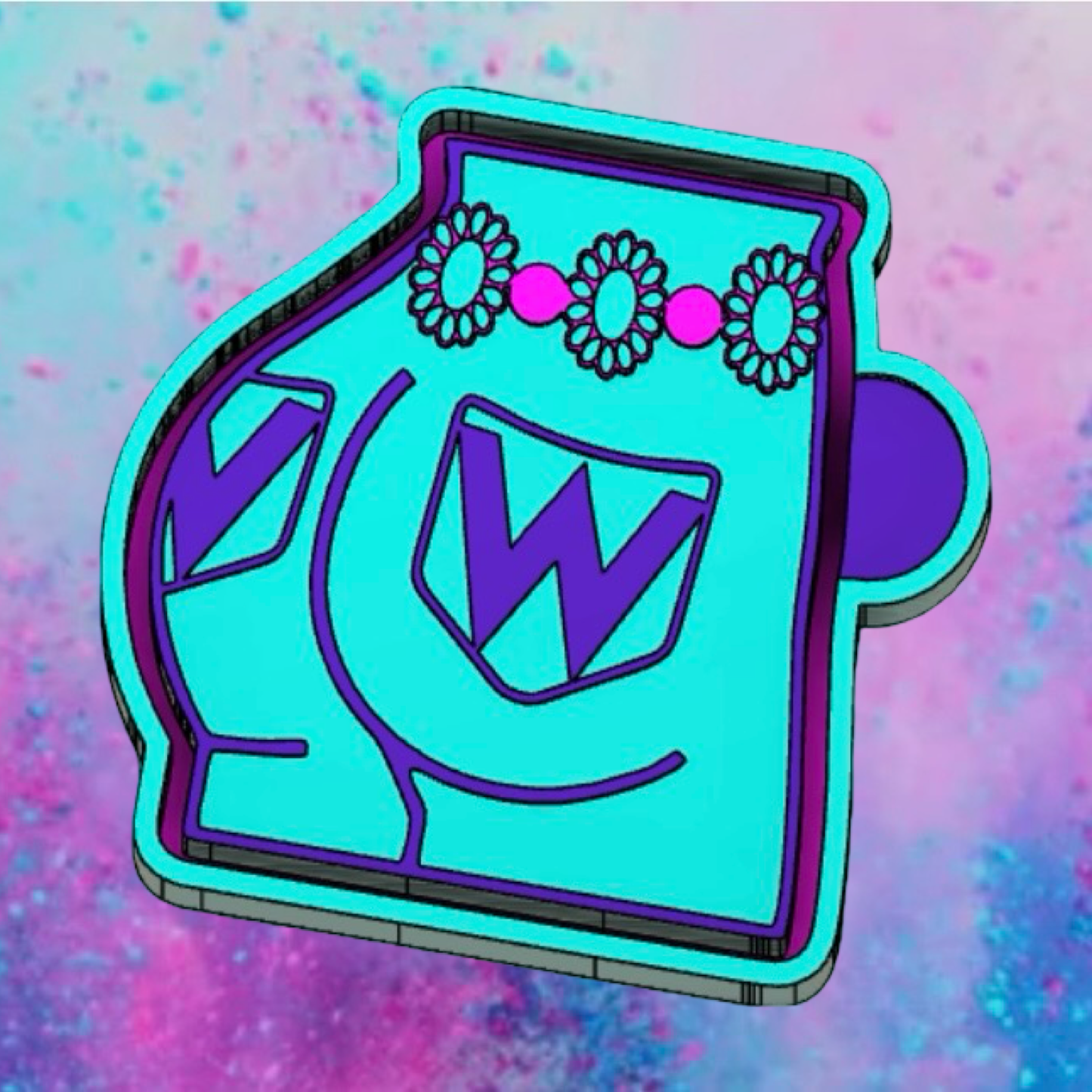 Jean shorts car freshie mold.