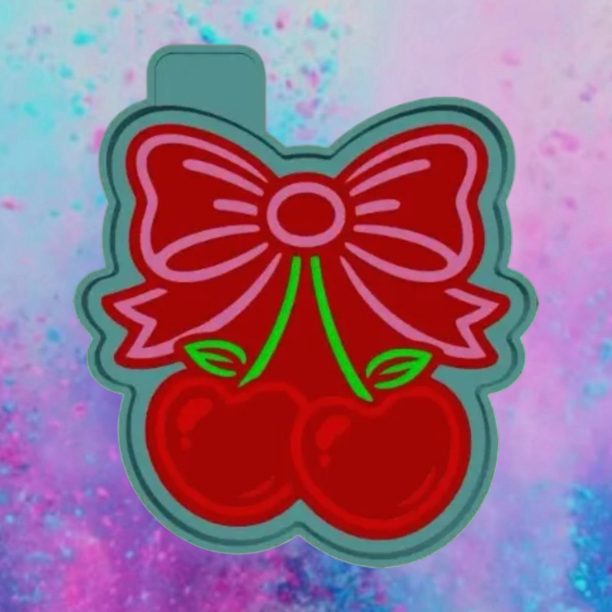 Cherries with bow freshie mold