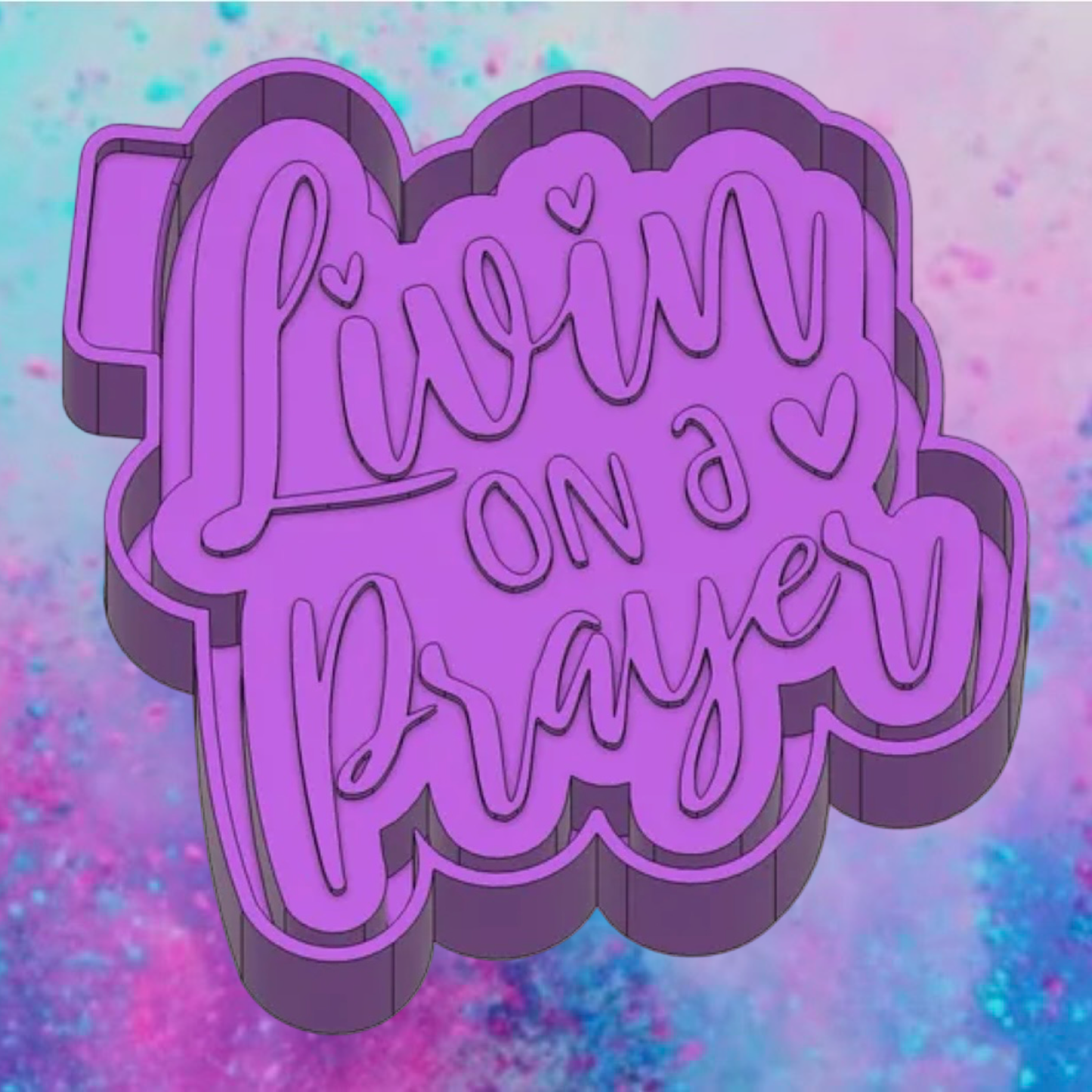 Living on a Prayer car freshie mold.