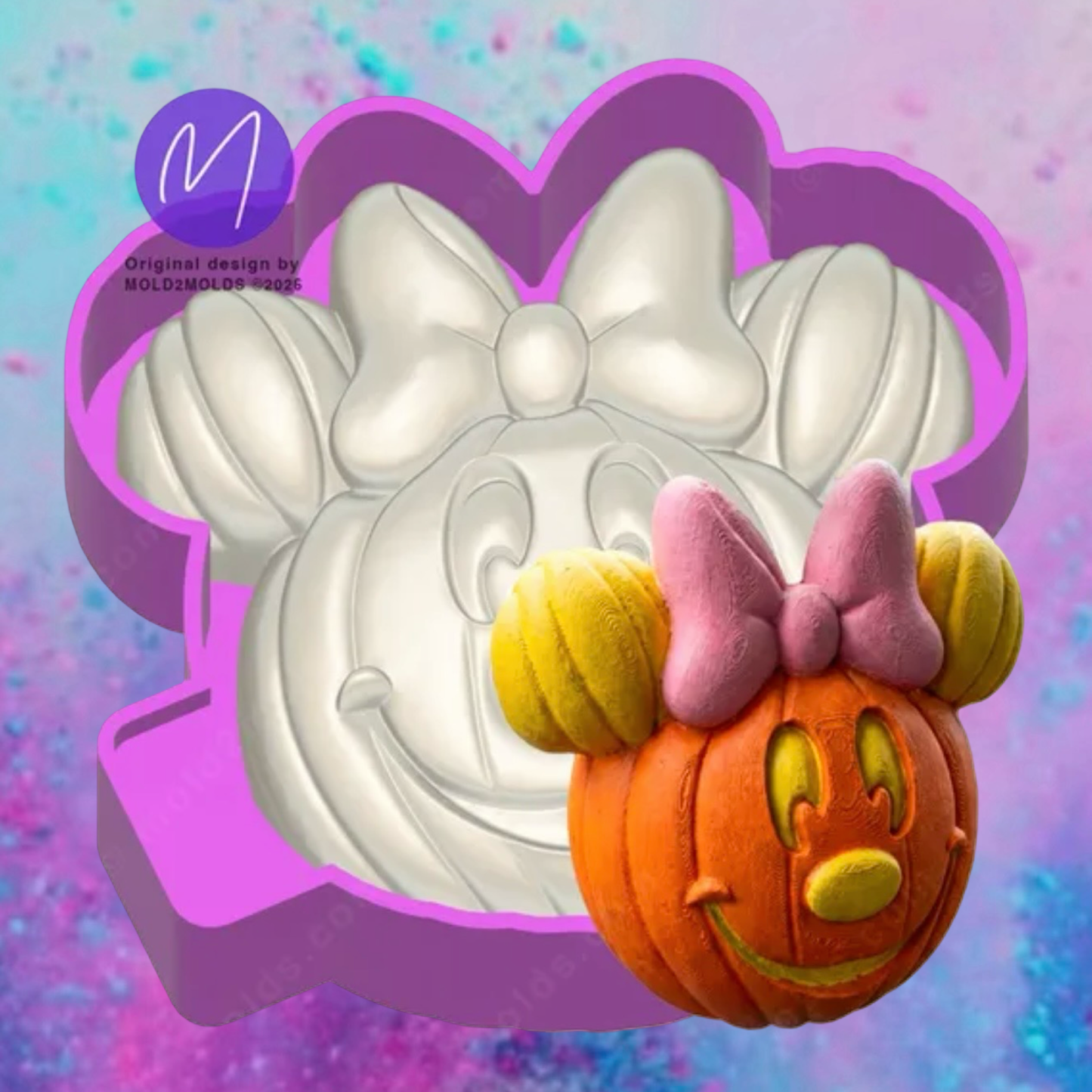 3D Minnie Mouse pumpkin freshie molds.