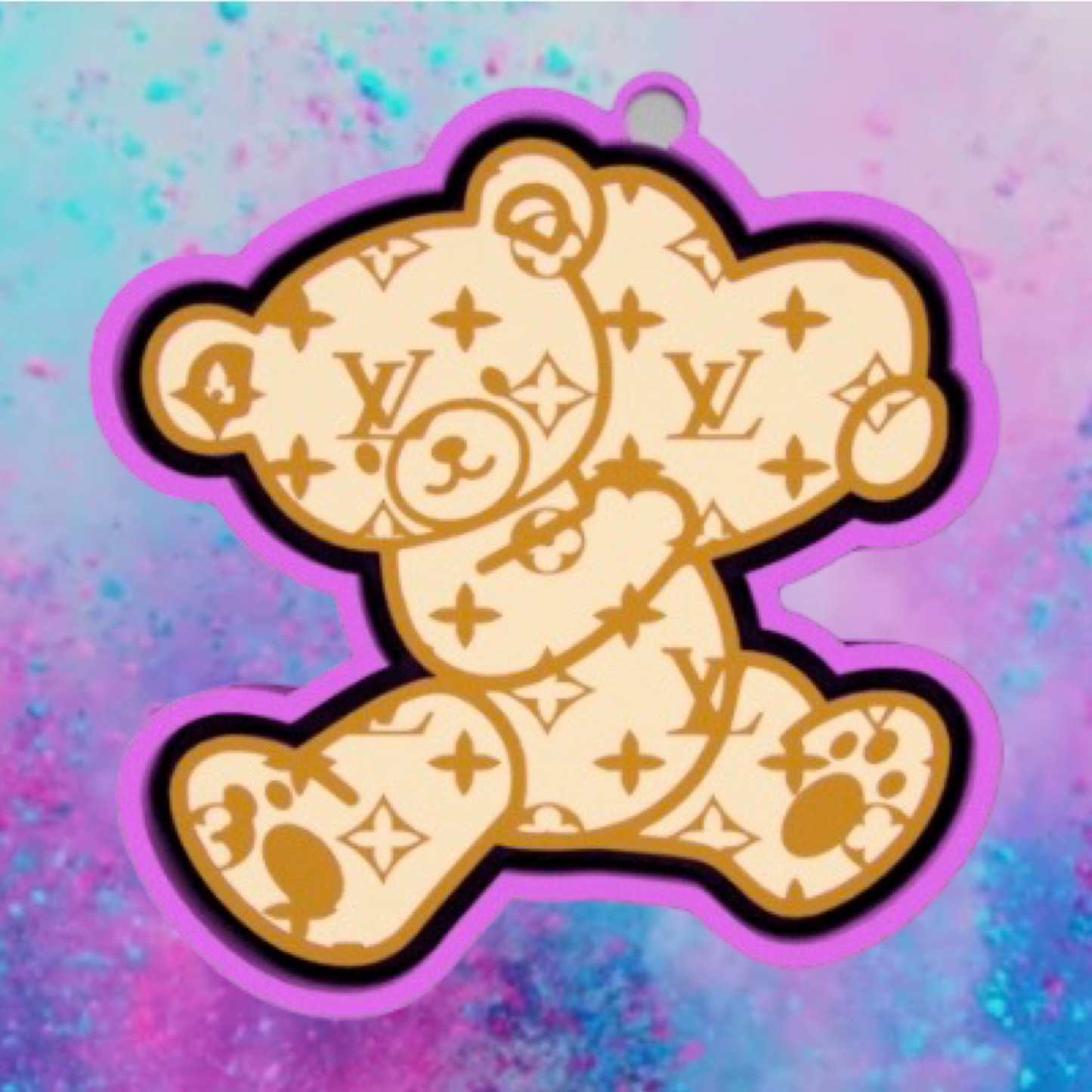 LV teddy bear car freshie mold.