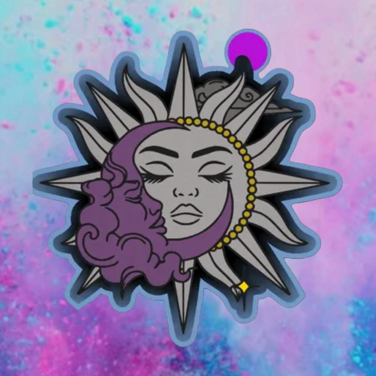 Sun and moon goddess freshie mold
