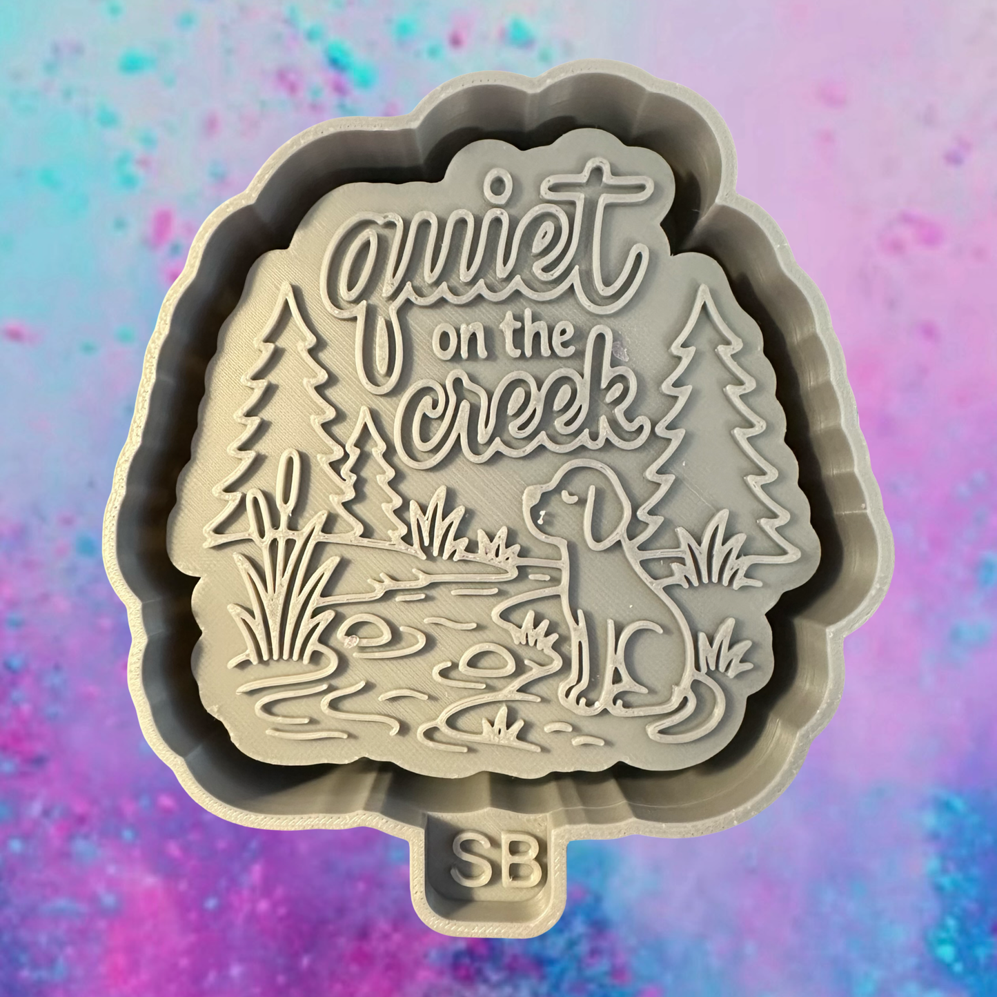 Dog quiet on the creek freshie mold