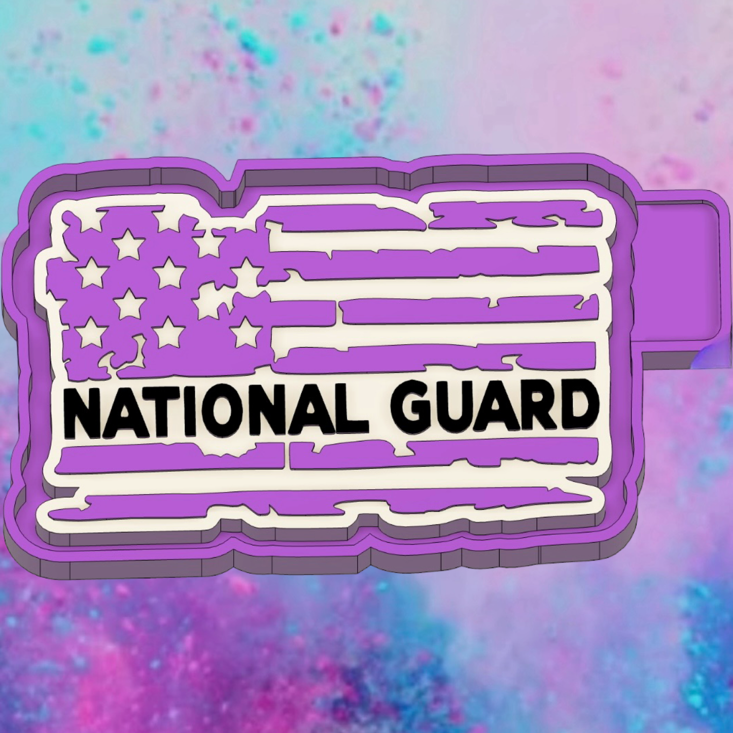 National Guard flag with a bow freshie mold