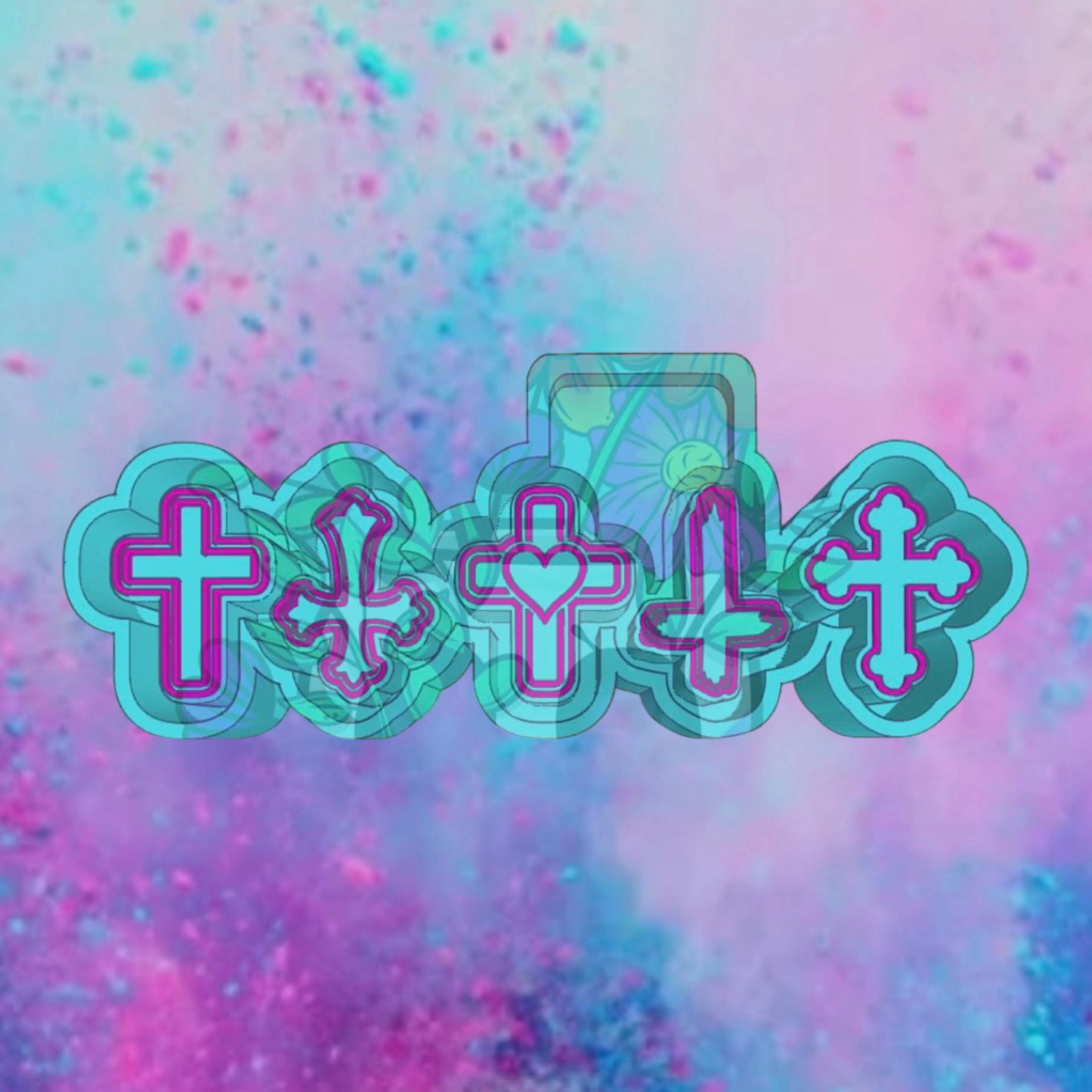 Crosses freshie charms mold