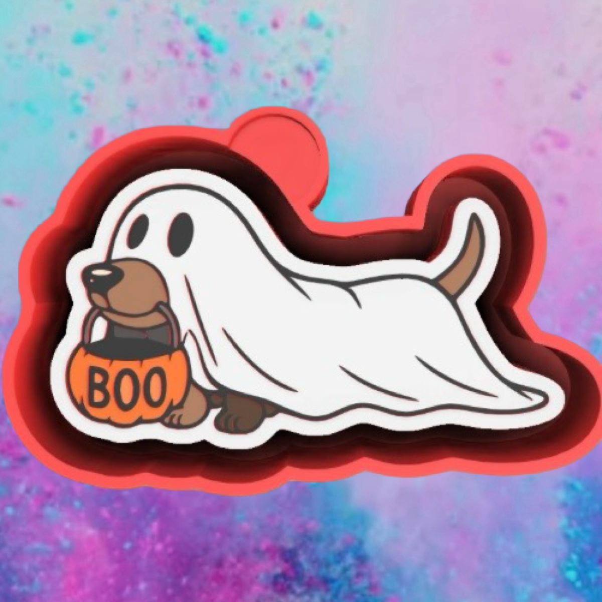 Halloween boo dog freshie mold