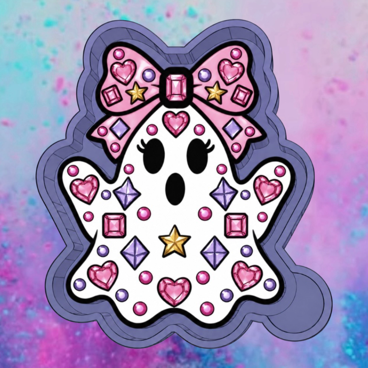 Bedazzled ghost freshie mold