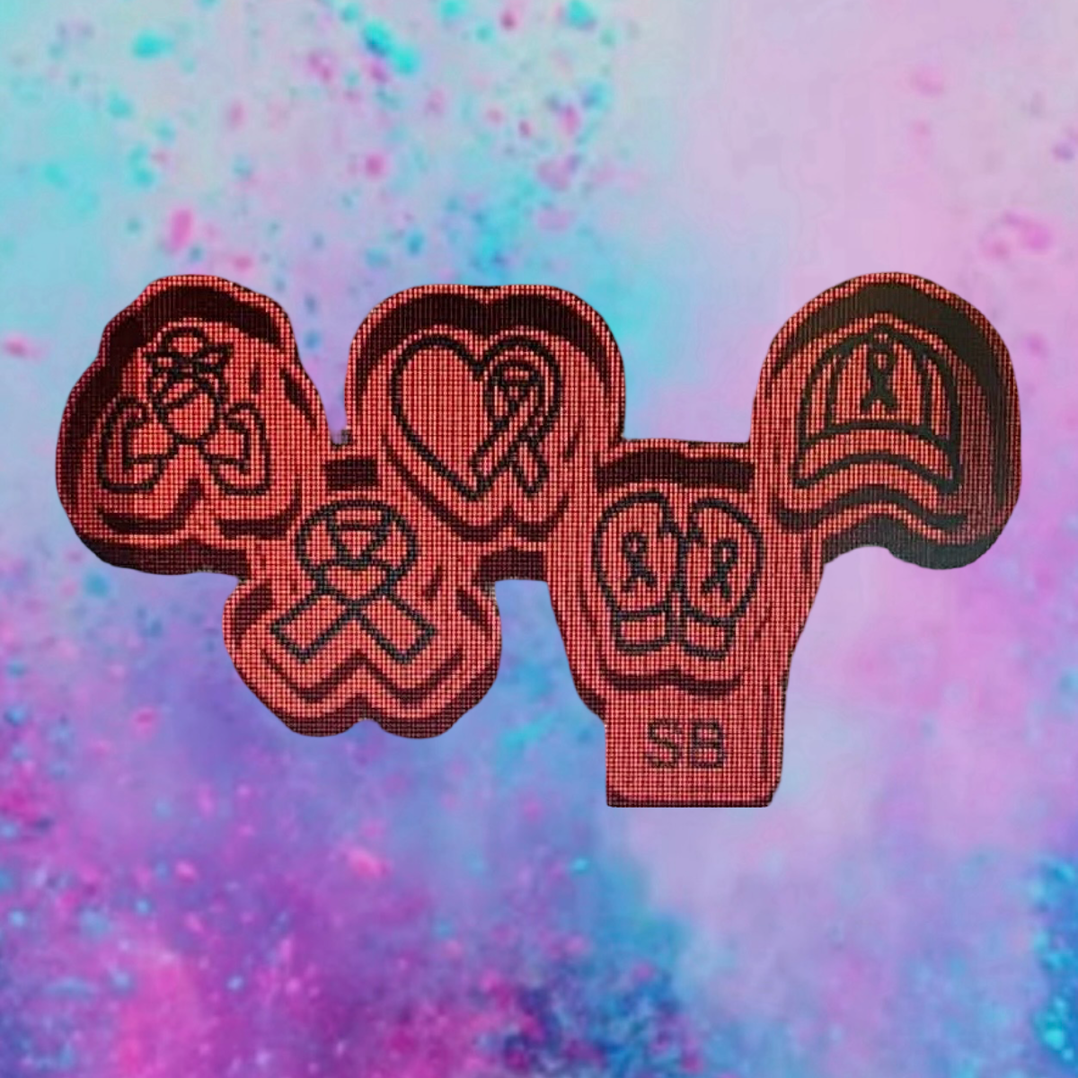 Breast cancer awareness car freshie charms mold