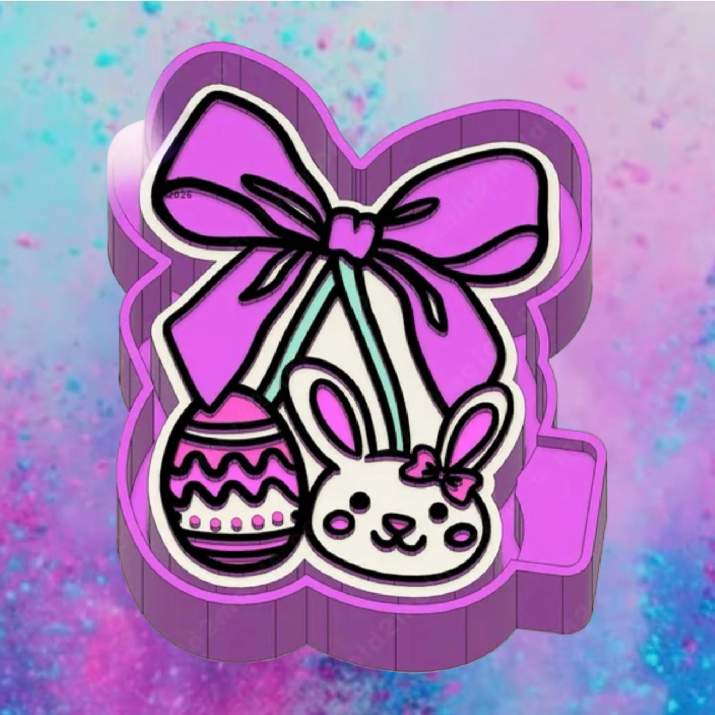 Easter rabbit and egg bow car freshie mold.