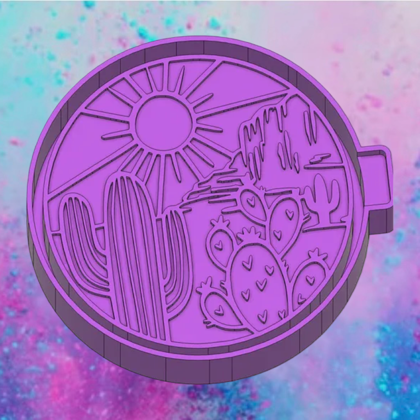 Cactus scene car freshie molds.