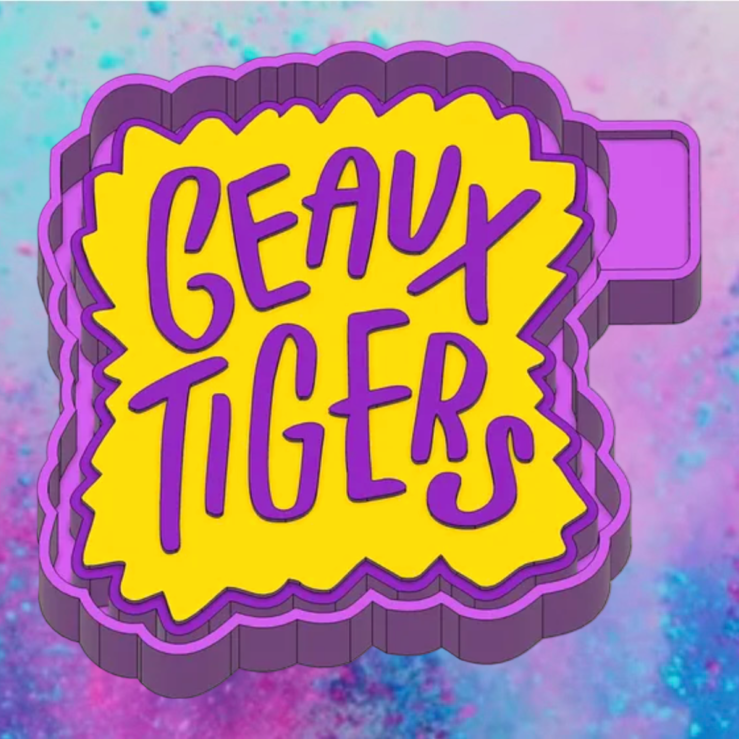 Geaux Tigers car freshie mold b