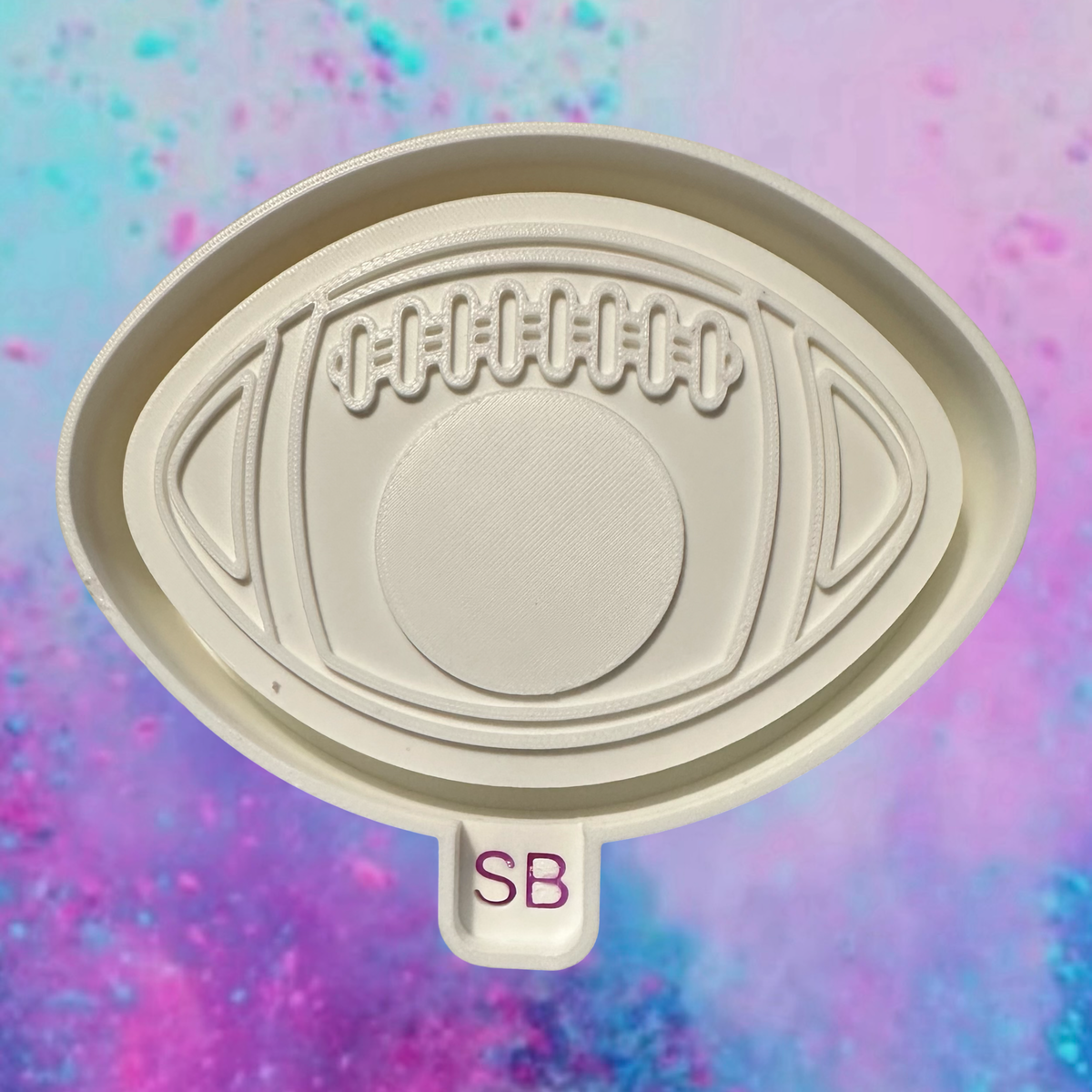 Football cardstock car freshie mold.