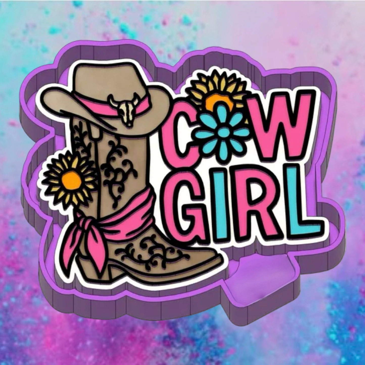 Cow girl car freshie mold.