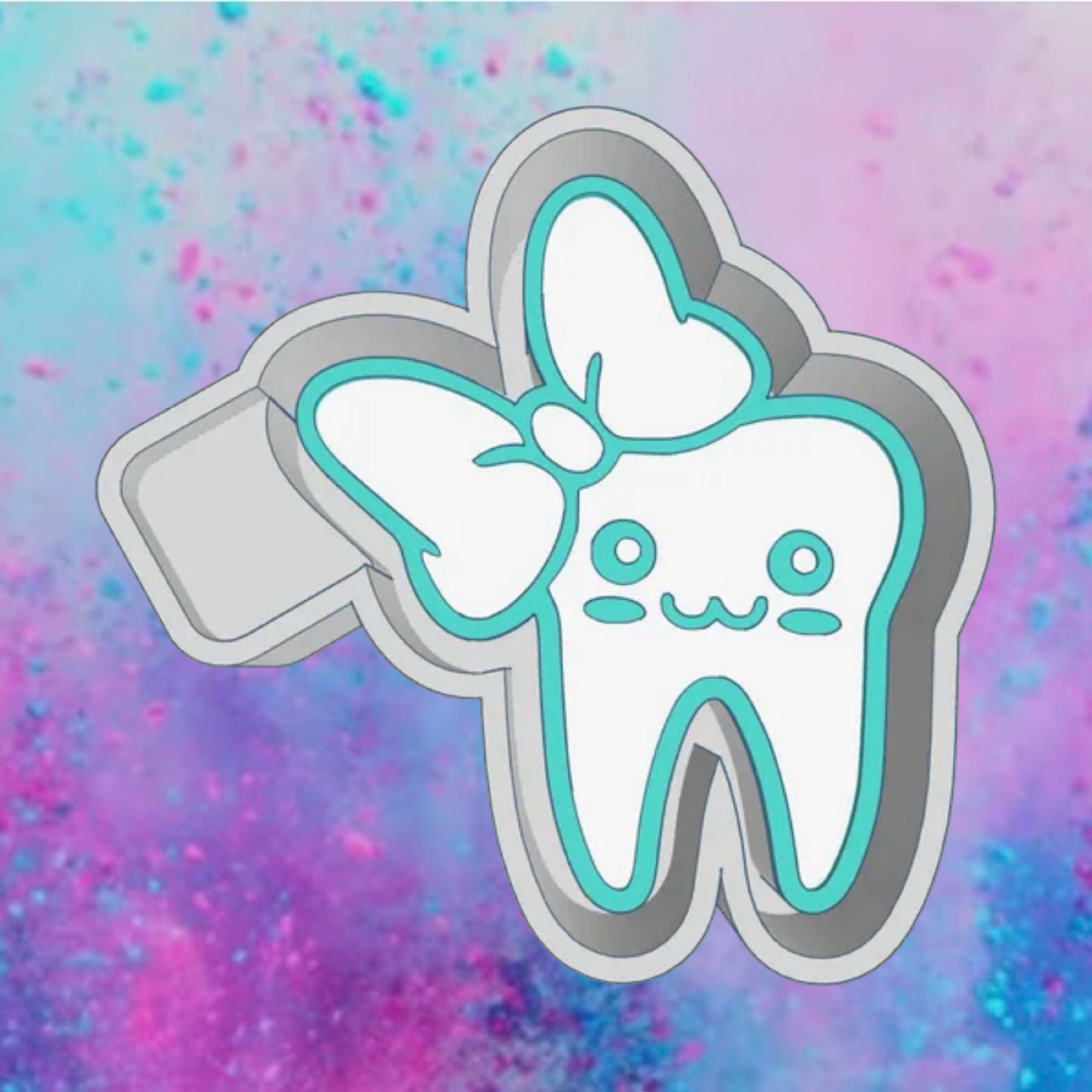 Tooth with bow car freshie mold.