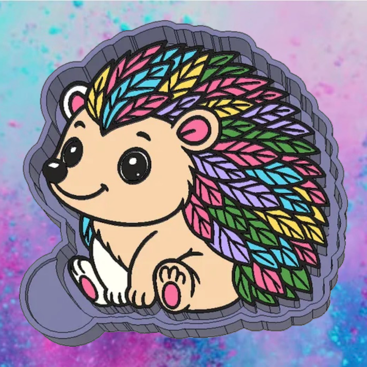 Kawaii hedgehog car freshie mold b