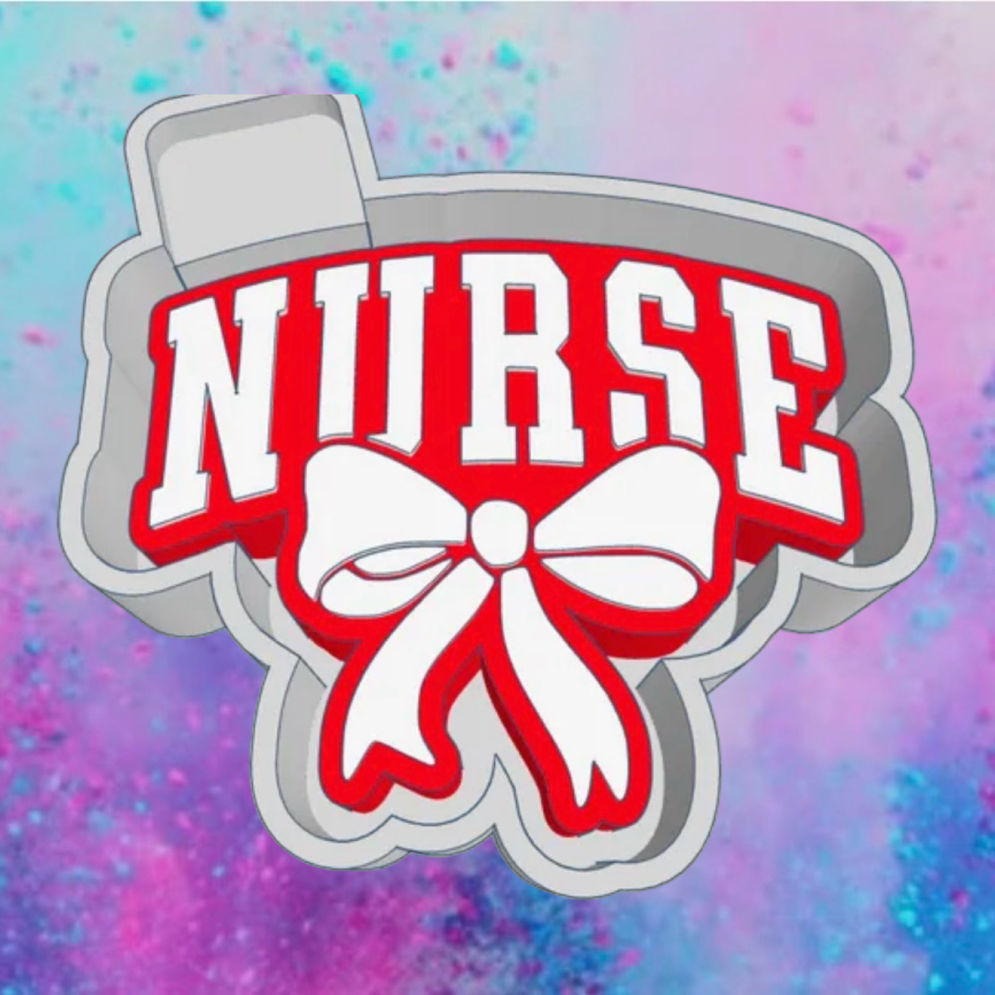 Nurse with a bow car freshie mold.