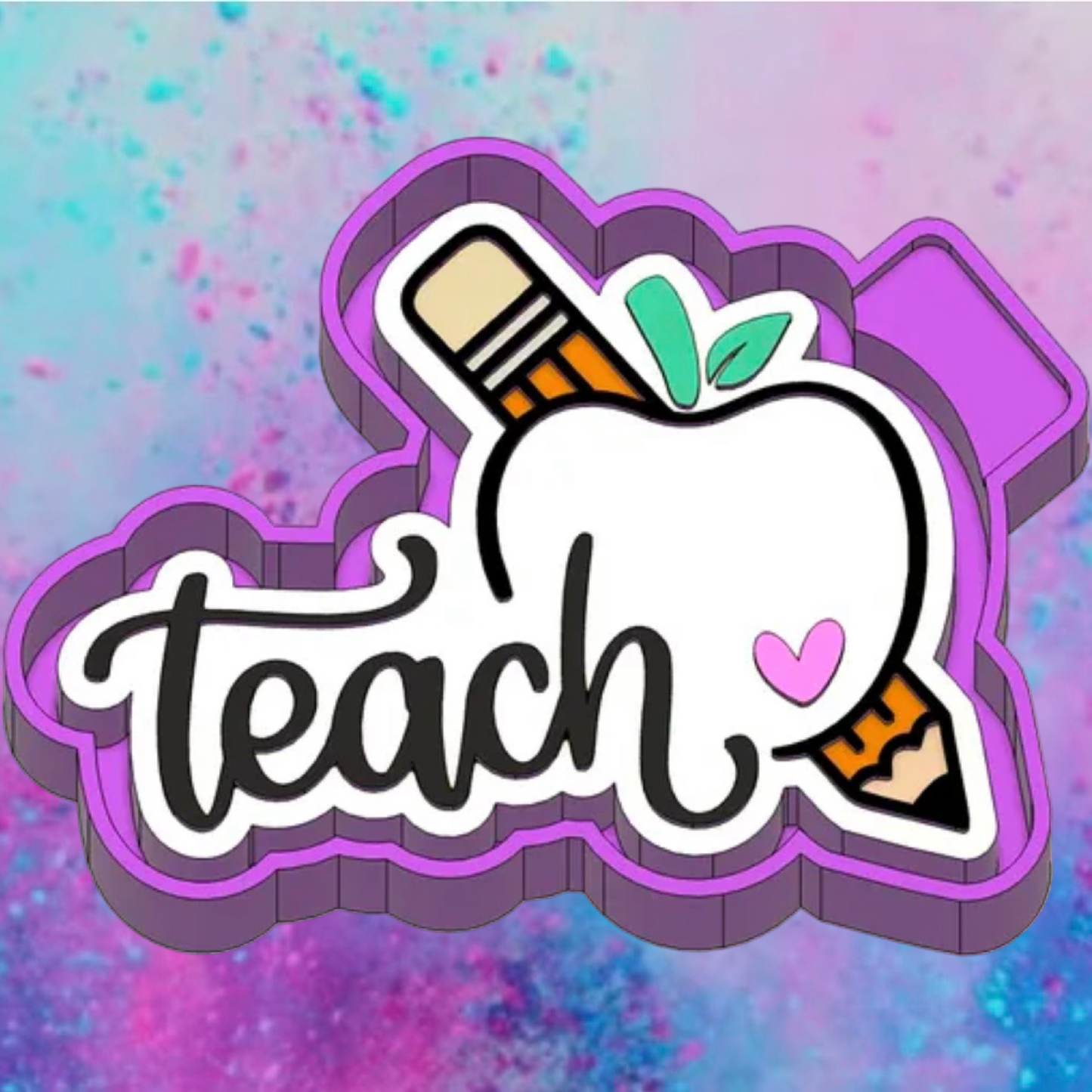 Teacher apple/pencil car freshie mold.