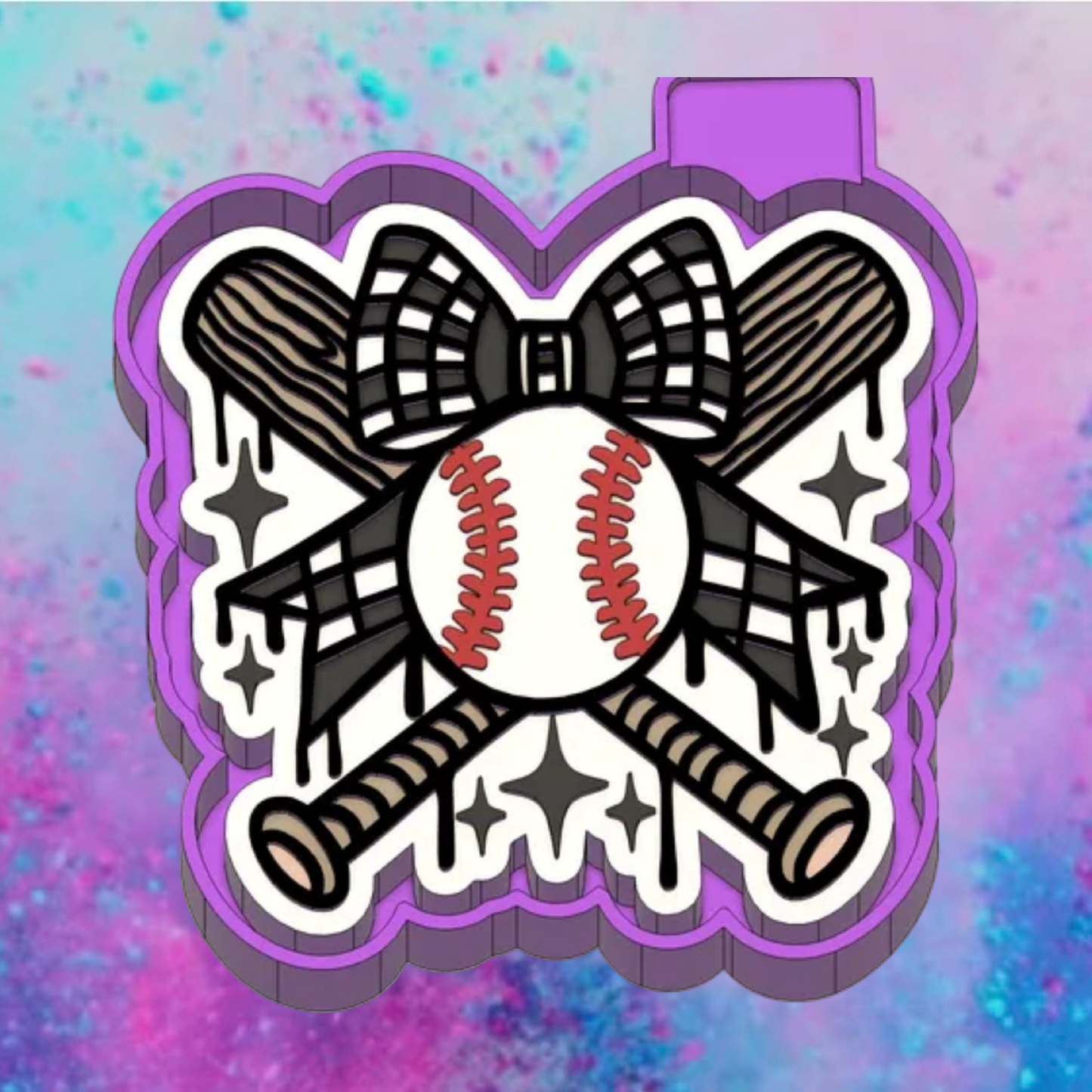 Baseball drip car freshie mold.