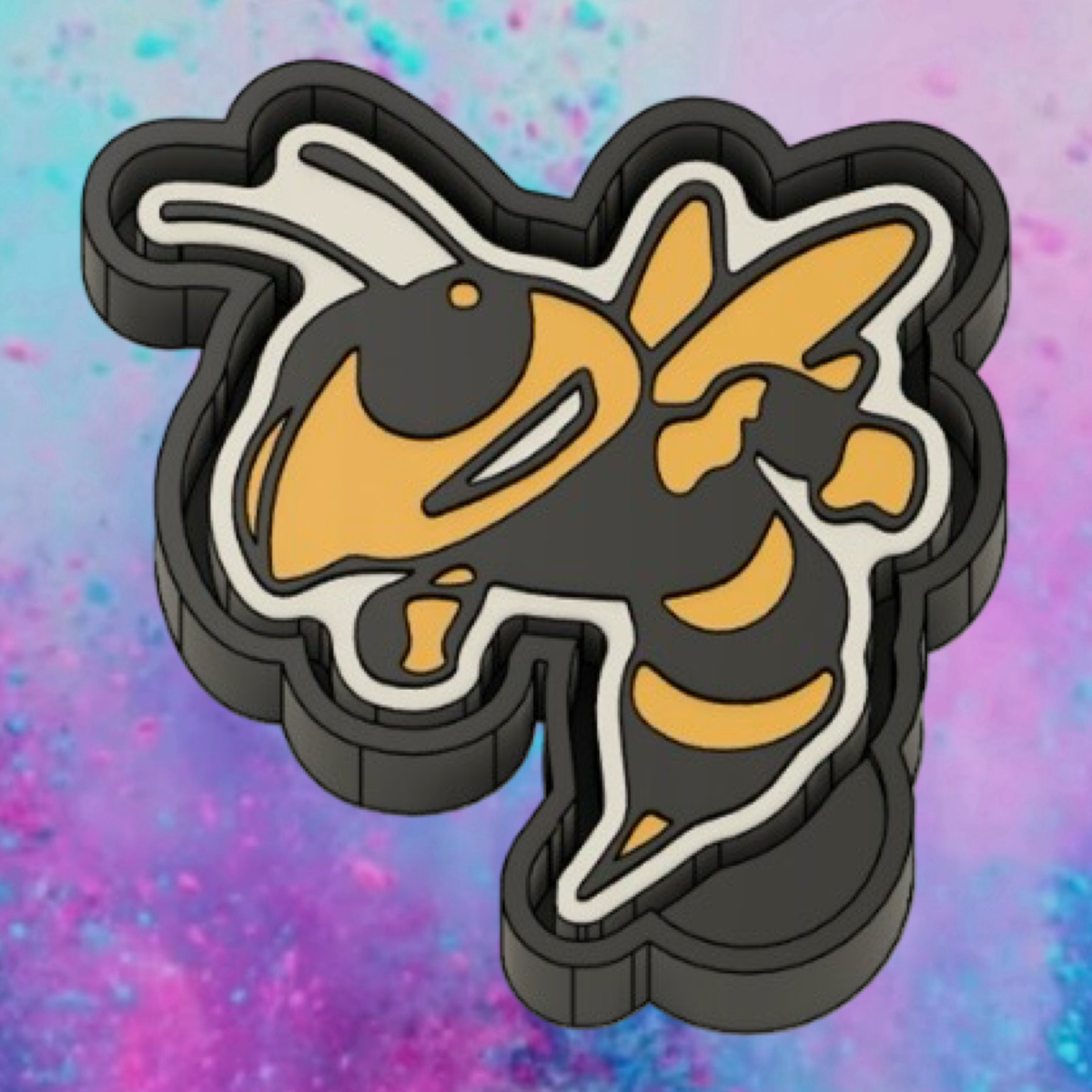 Yellow jacket car freshie mold.