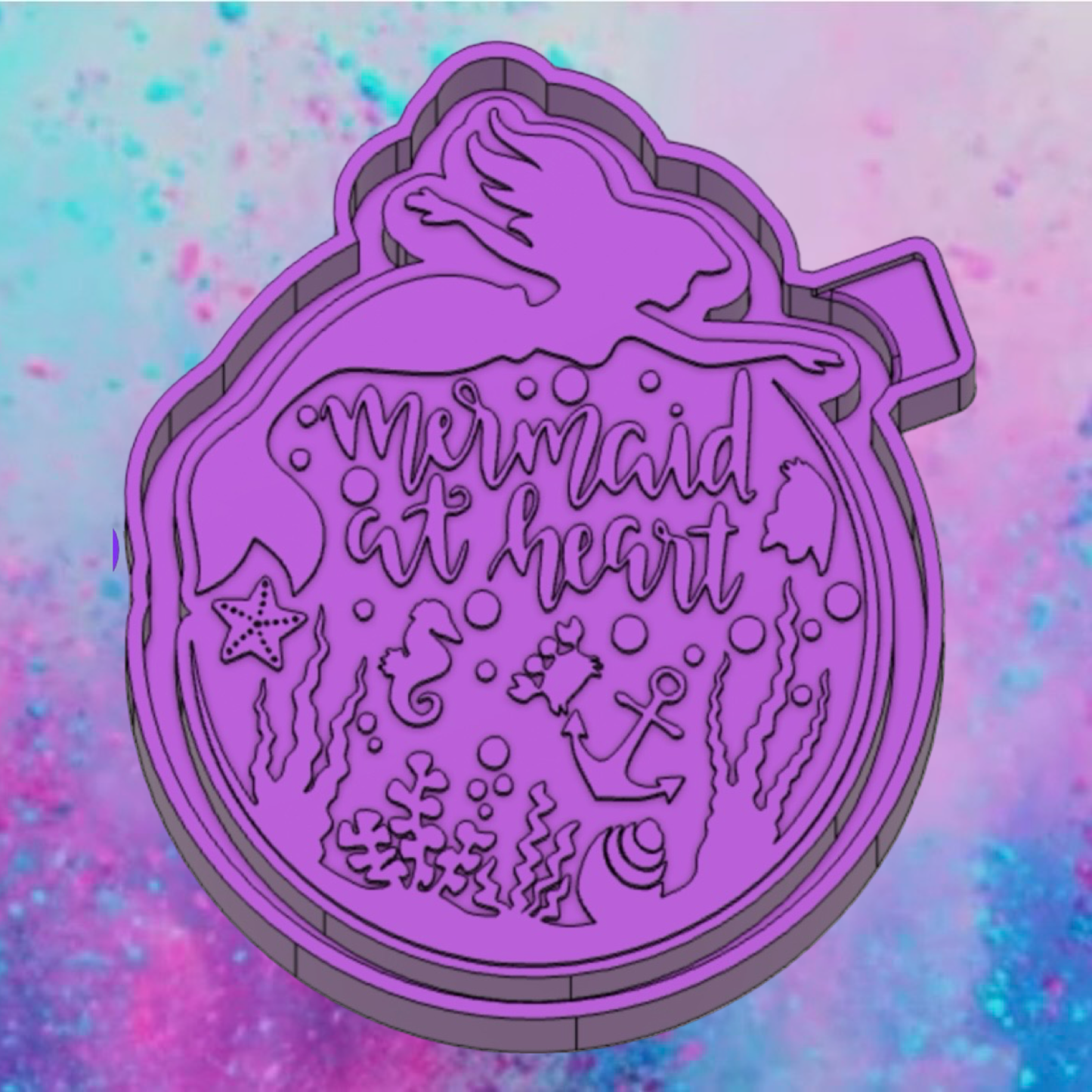 Mermaid at heart car freshie mold.