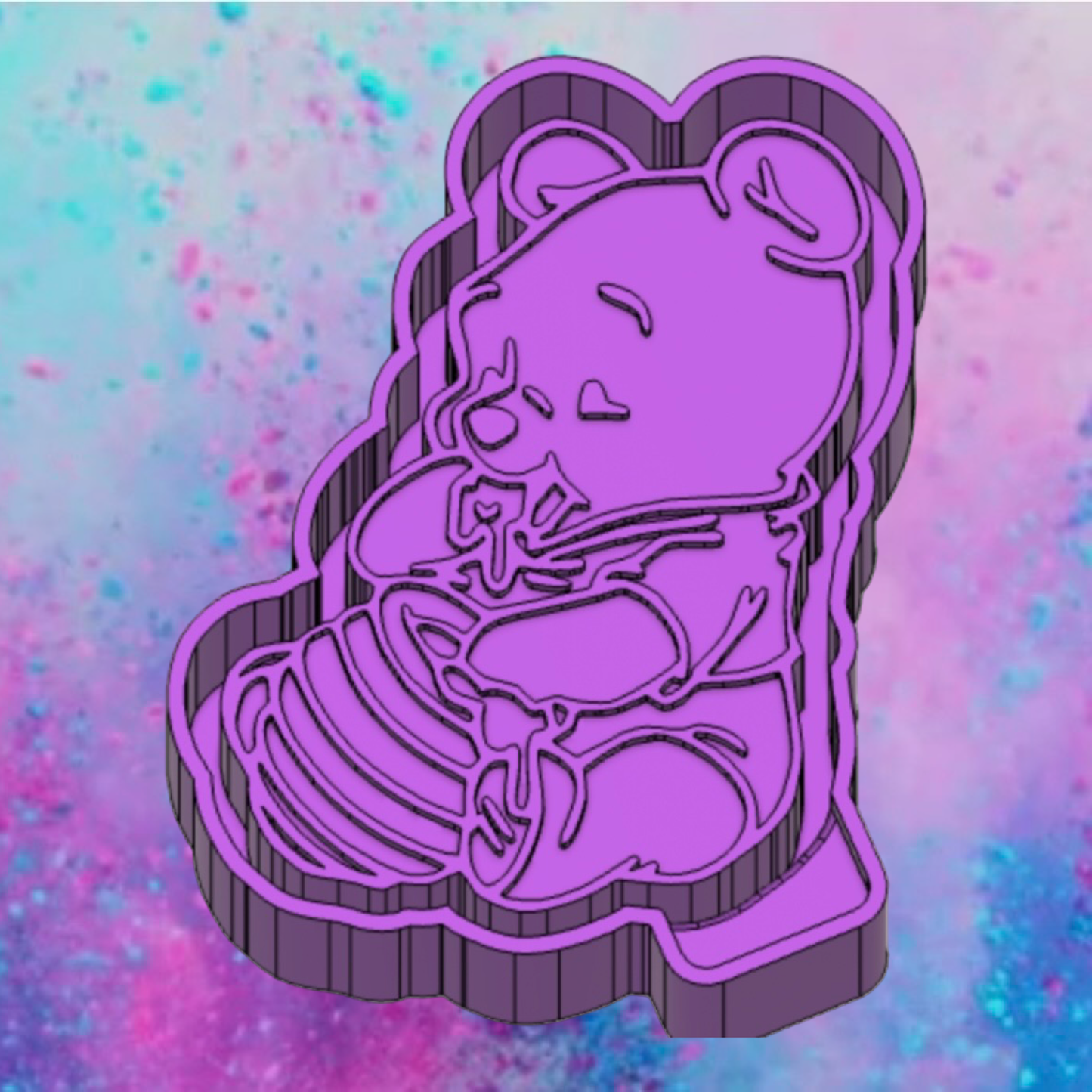 Pooh eating honey car freshie mold.