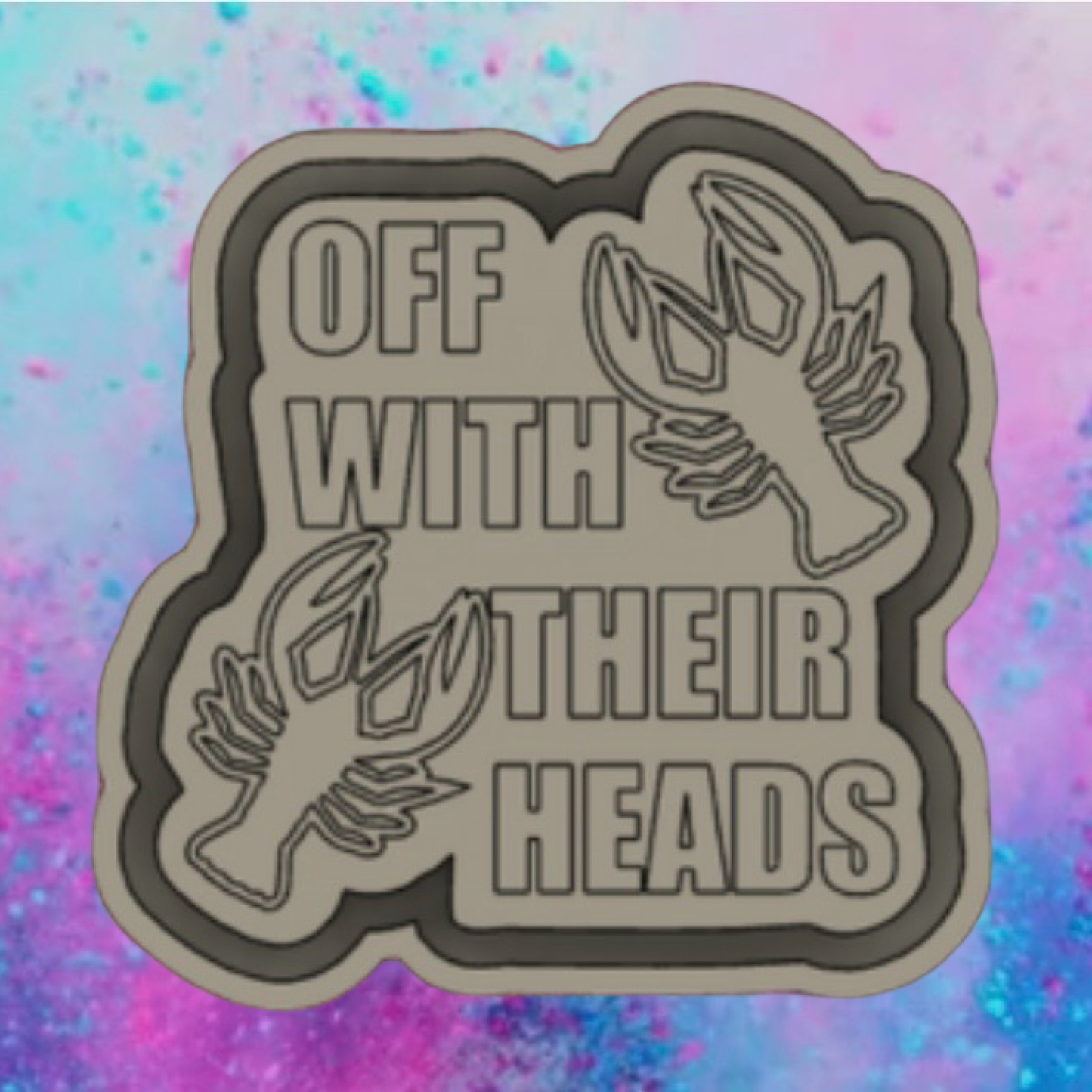 Off with their heads car freshie mold.