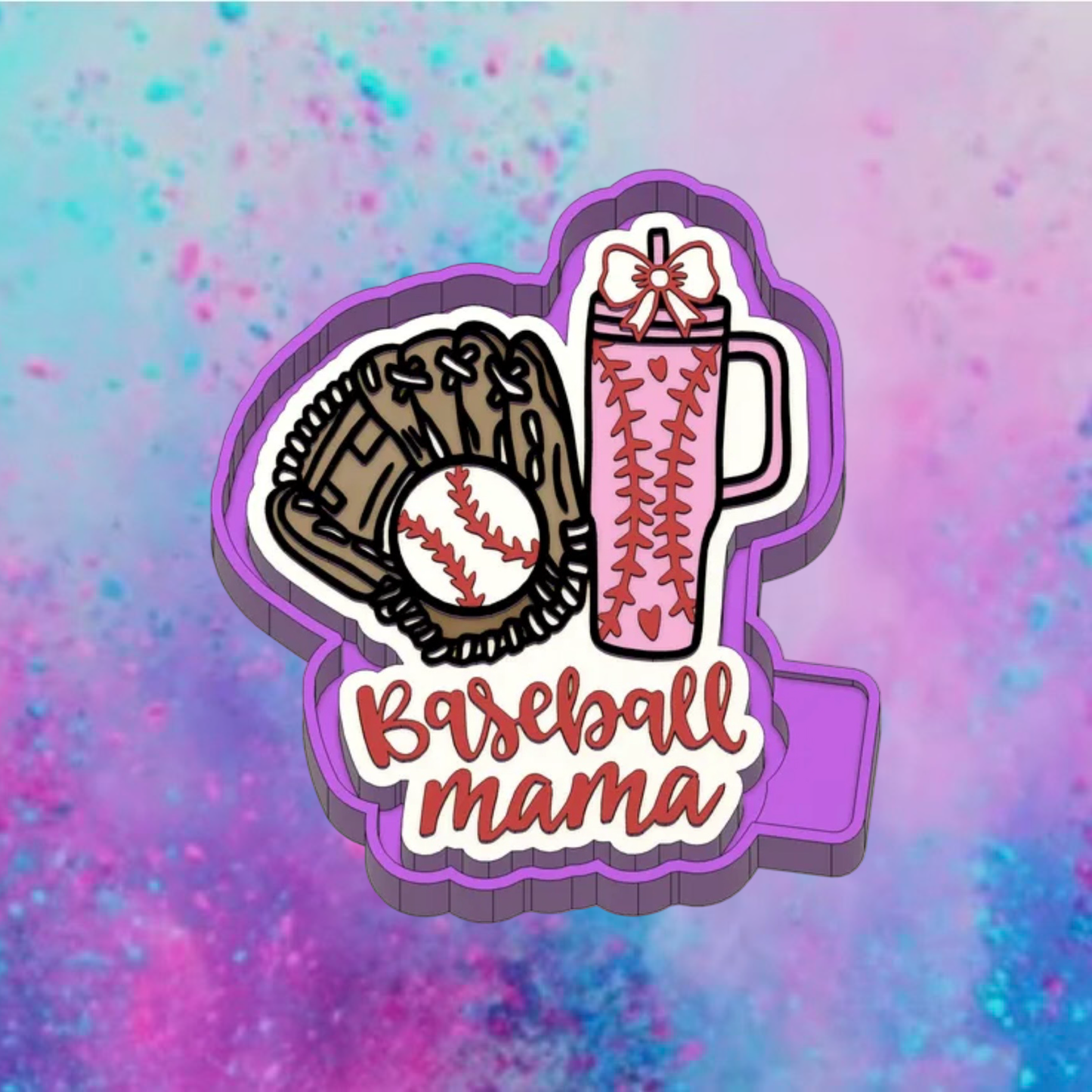 Baseball Mama car freshie mold