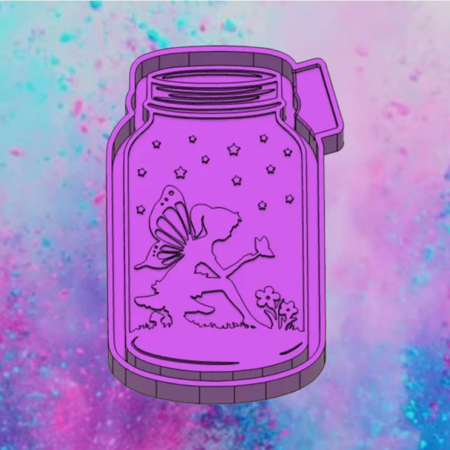 Fairy in a Mason jar car freshie mold