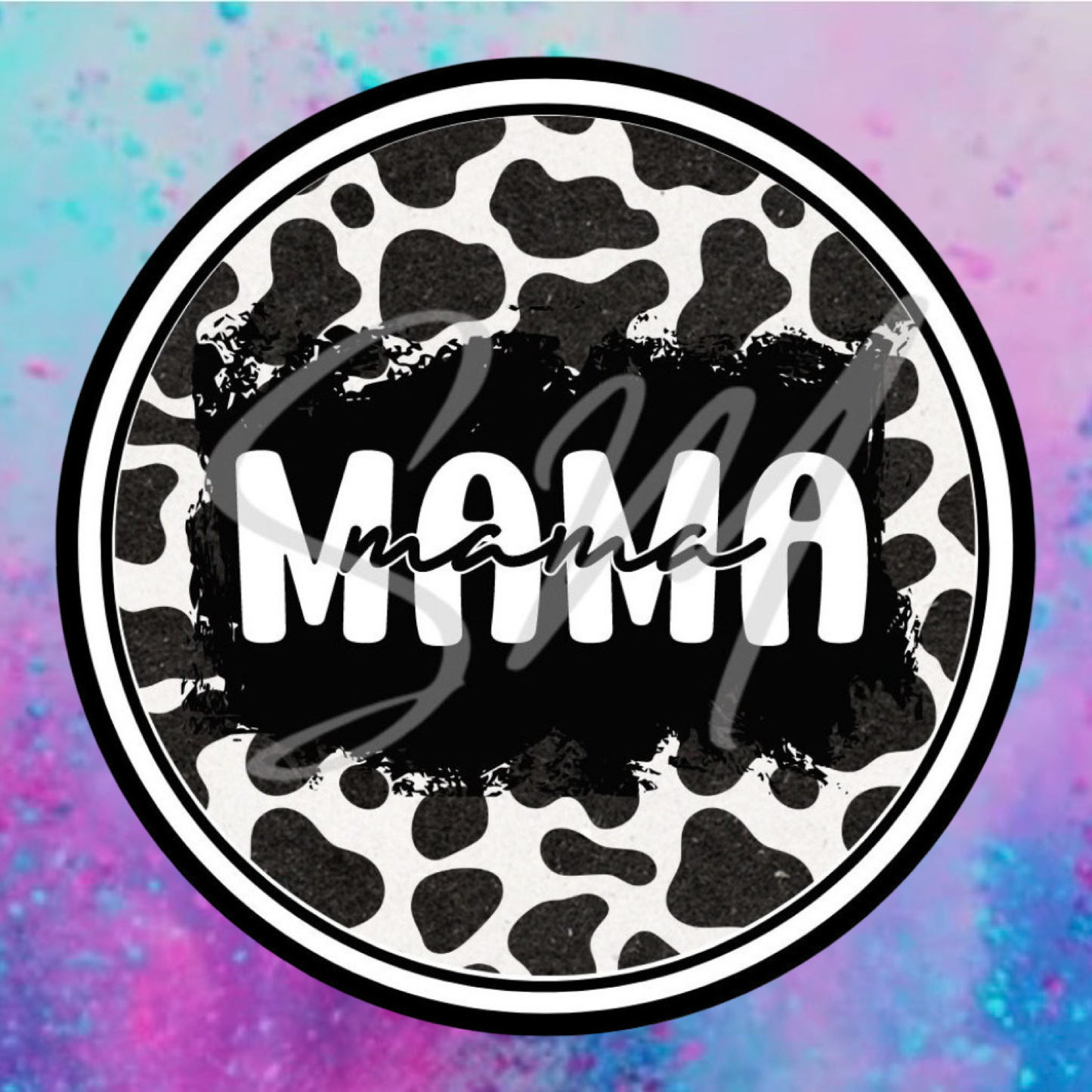 MAMA cow print cardstock
