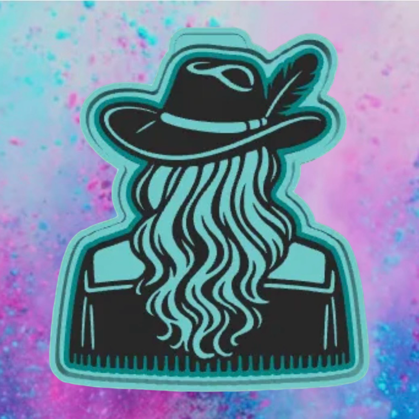 Cowgirl back car freshie mold