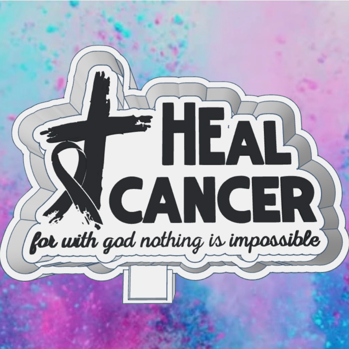 Heal cancer freshie mold