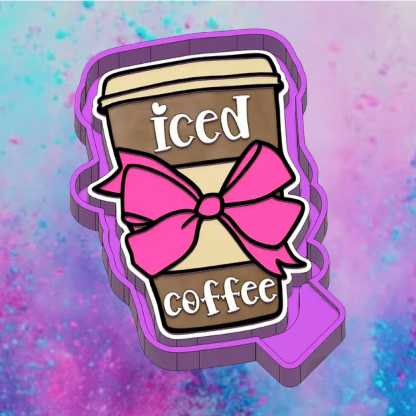 Iced coffee freshie mold