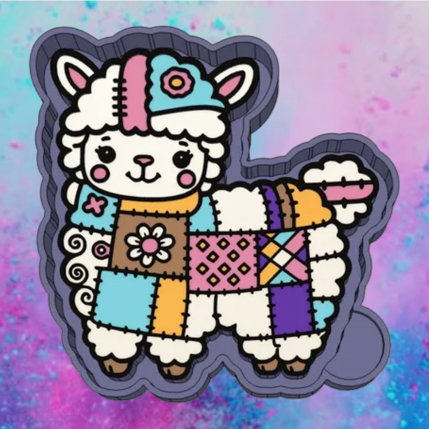 Patchwork sheep freshie mold