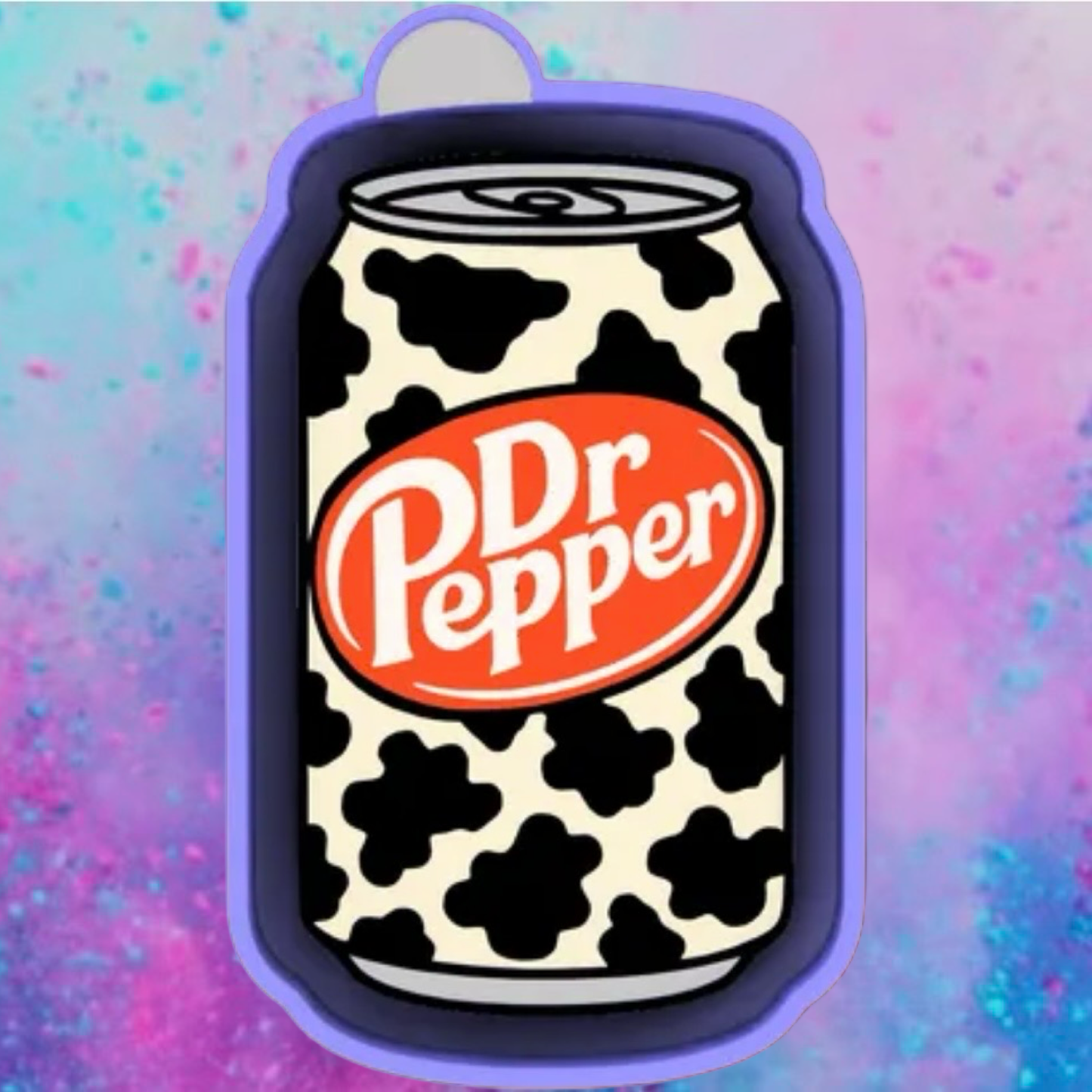 Cow print Dr. Pepper can freshie mold