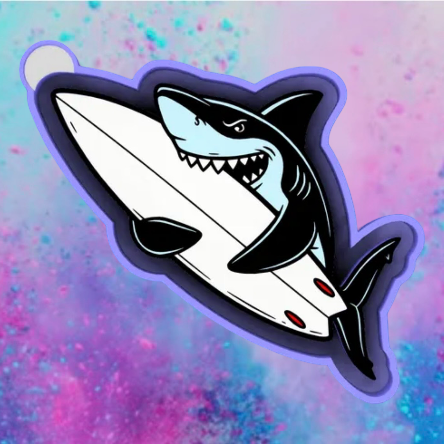 Shark eating surf board freshie mold