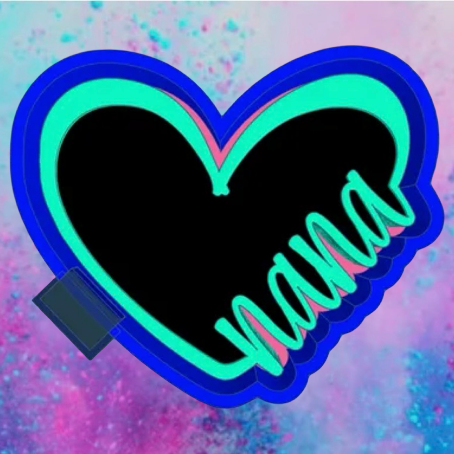 Nana with heart freshie mold