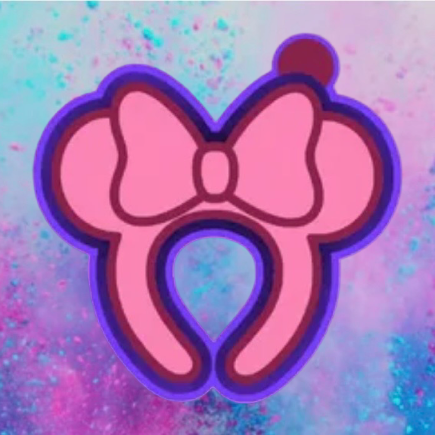 Mouse ears with bow freshie mold