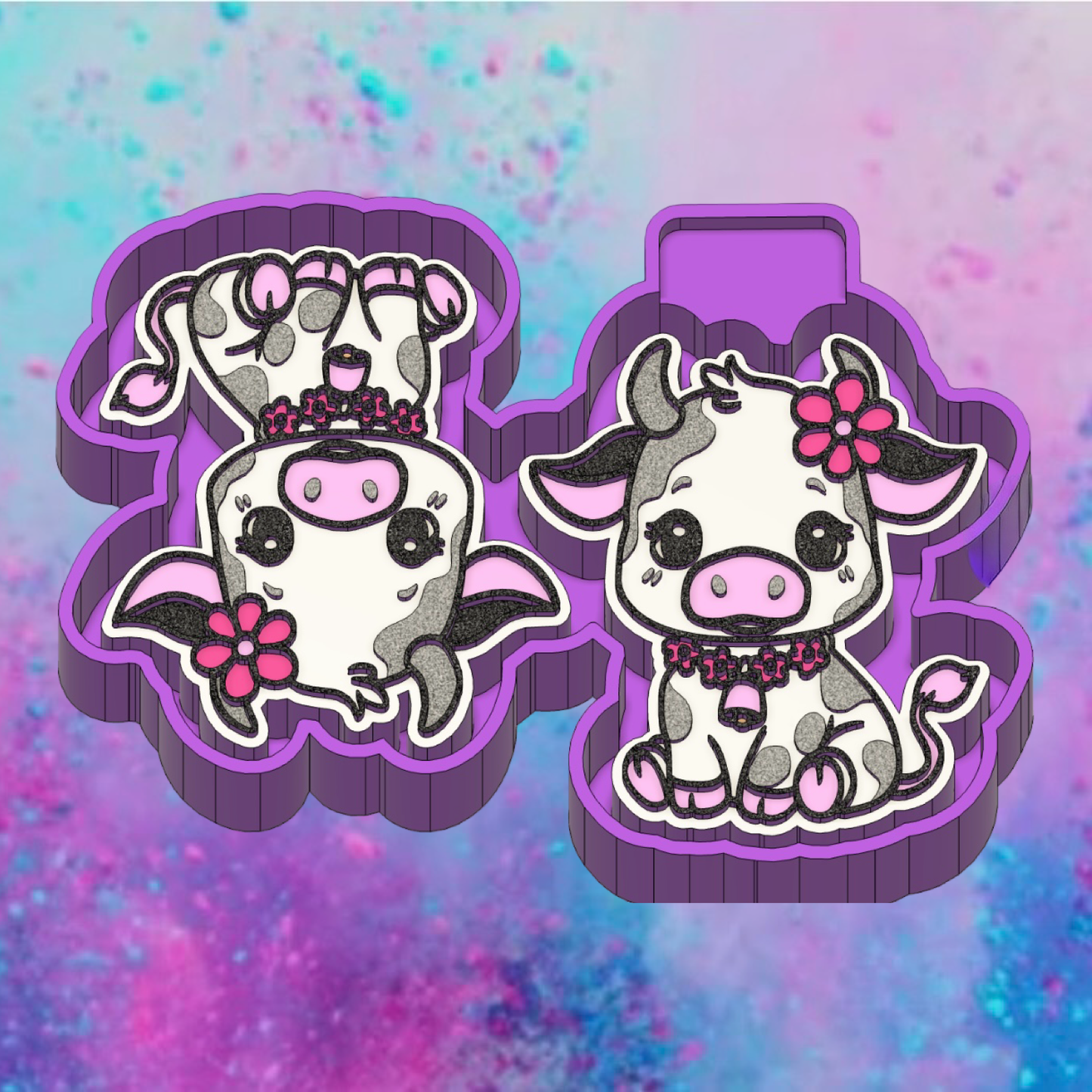 Cute cow vent freshie molds