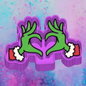 Grinch heart hands car freshie molds