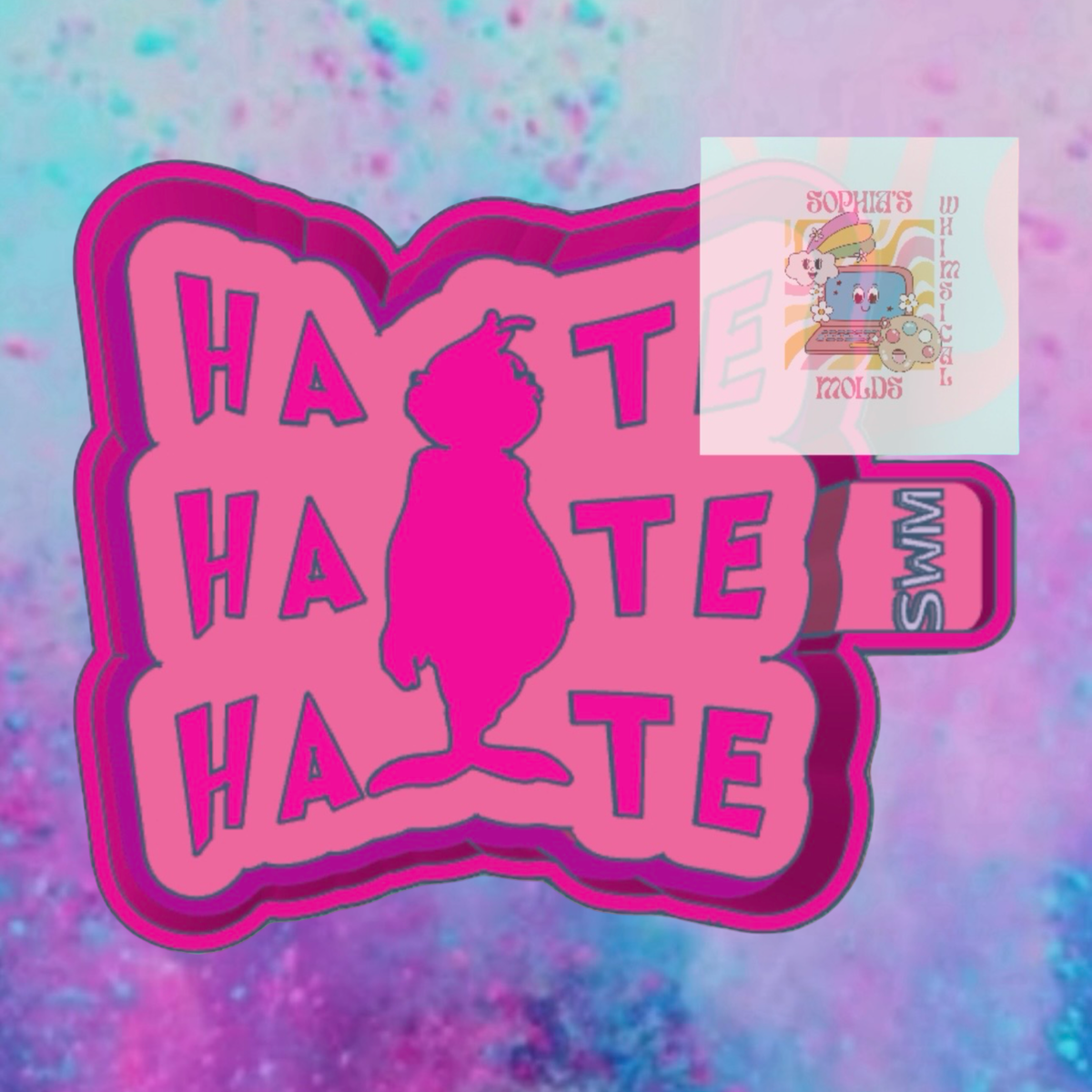 Grinch hate hate hate car freshie molds