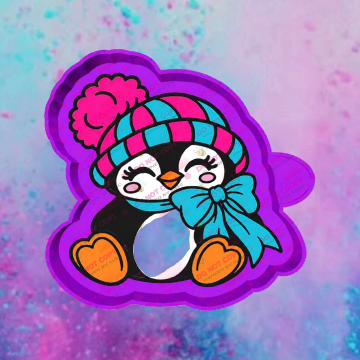 Winter penguin car freshie mold.