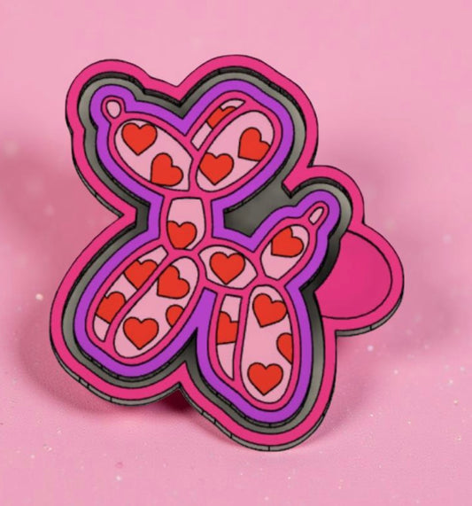 Balloon dog with hearts car freshie mold.
