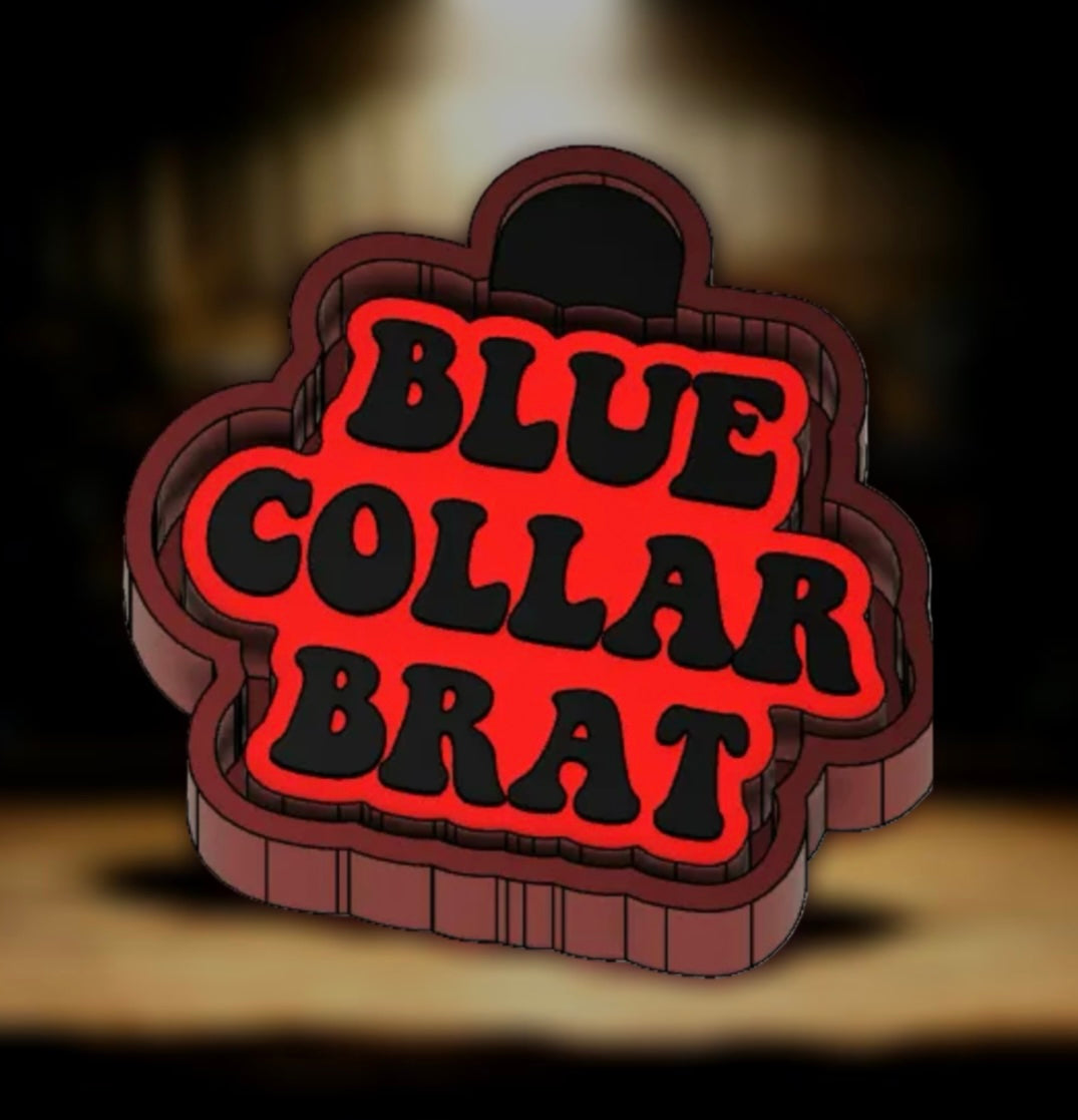 Blue Collar Brat car freshie mold.