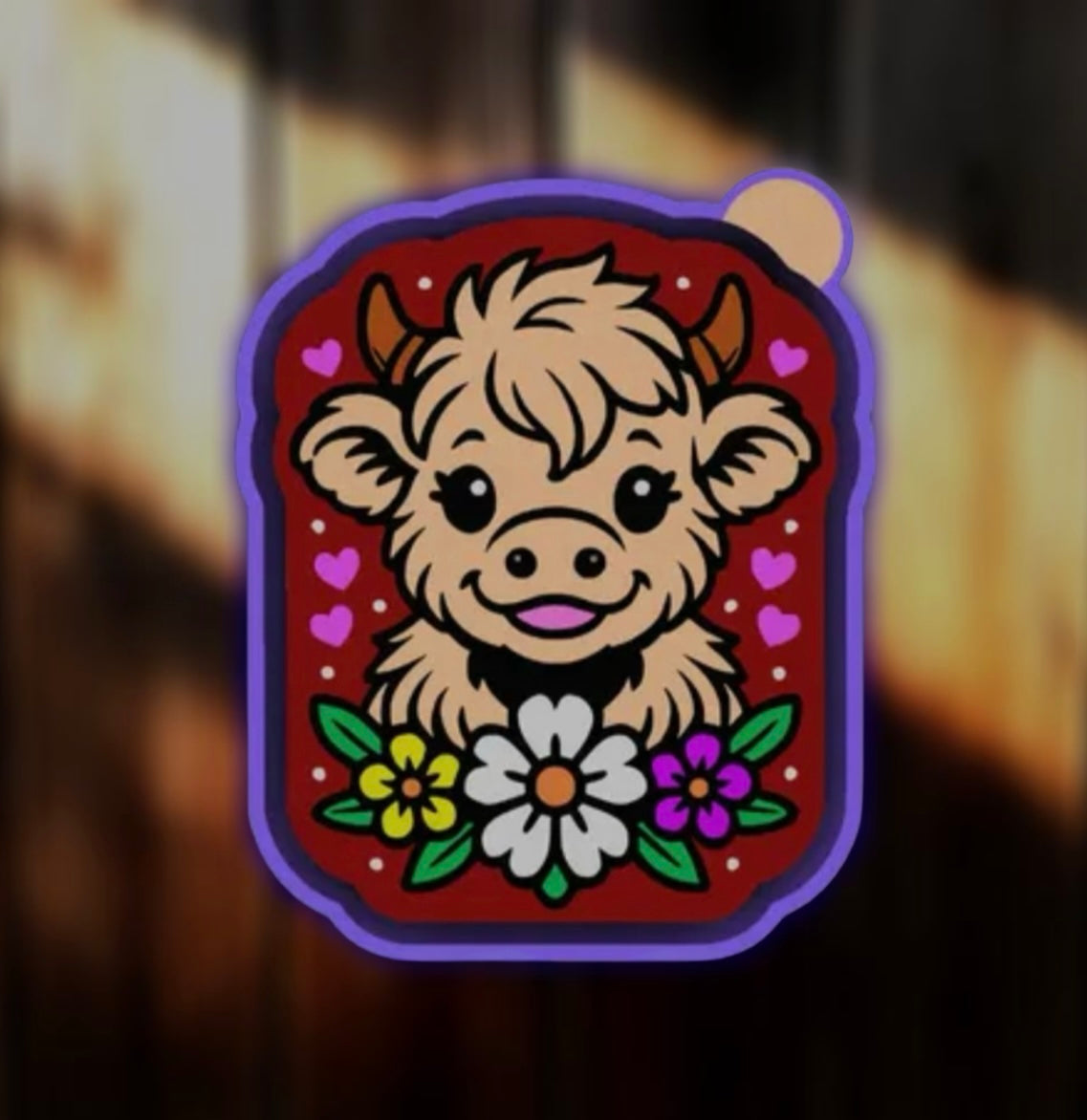 Cute baby cow car freshie mold.