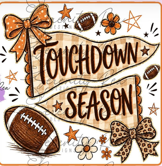 Touch down season square cardstock