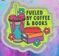 Fueled by coffee and books car freshie mold.